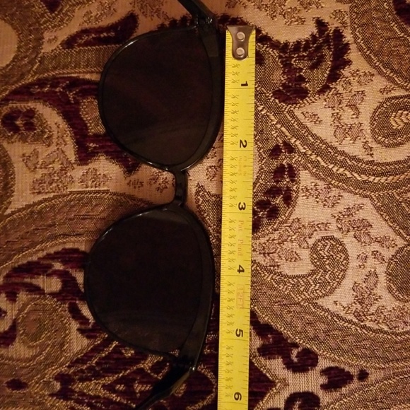 Designer Style Vintage Black Mirror Flat Lens Sunglasses - Picture 8 of 8